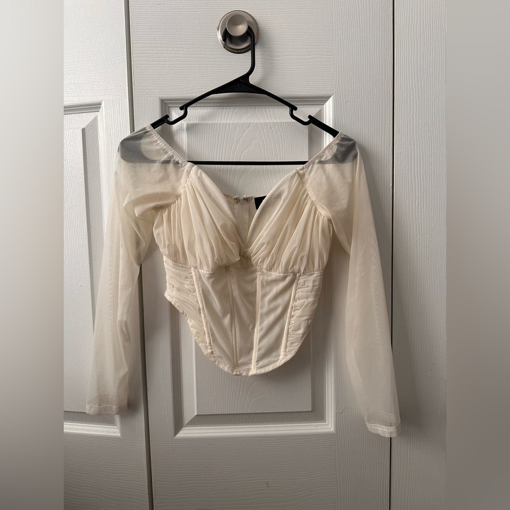 Akira Ribbed Sheer Top